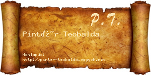 Pintér Teobalda névjegykártya